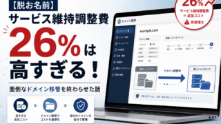 脱お名前ドットコム。サービス維持調整費は高すぎる